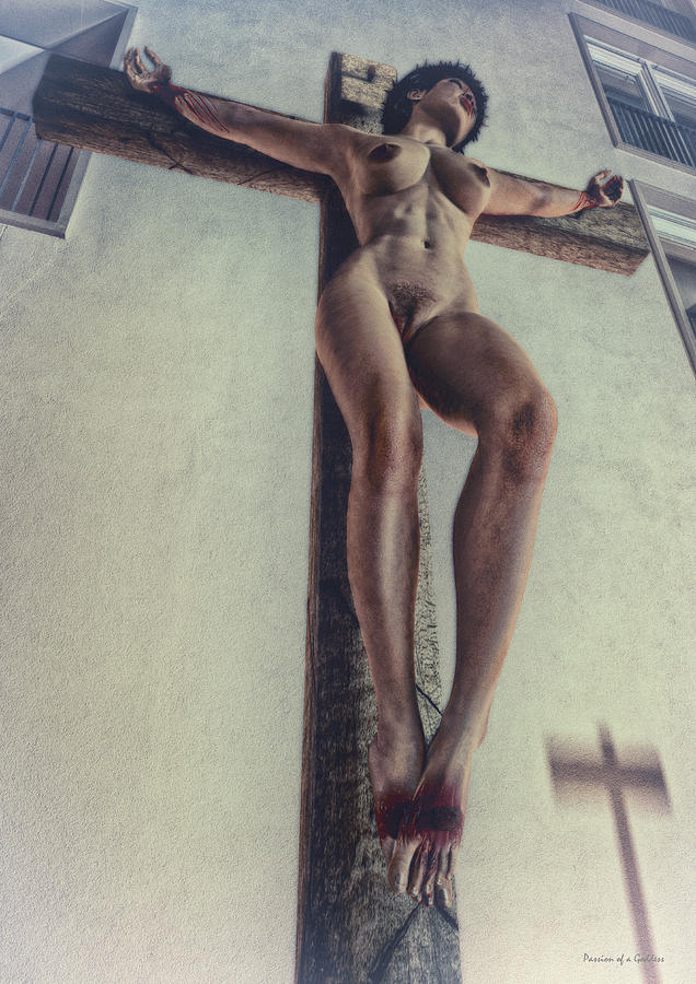 Nail Digital Art - Crucified in the Street by Ramon Martinez
