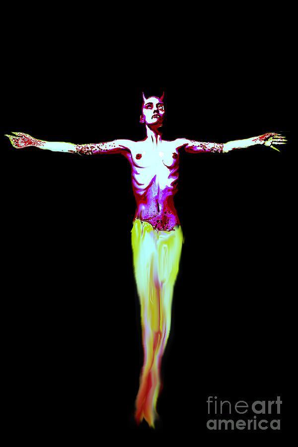 Nude Painting - Crucified Religion by Thomas Oliver