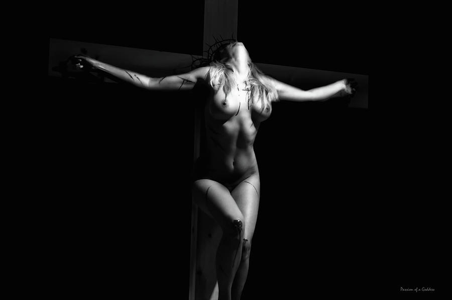 Crucified woman Photograph by Ramon Martinez