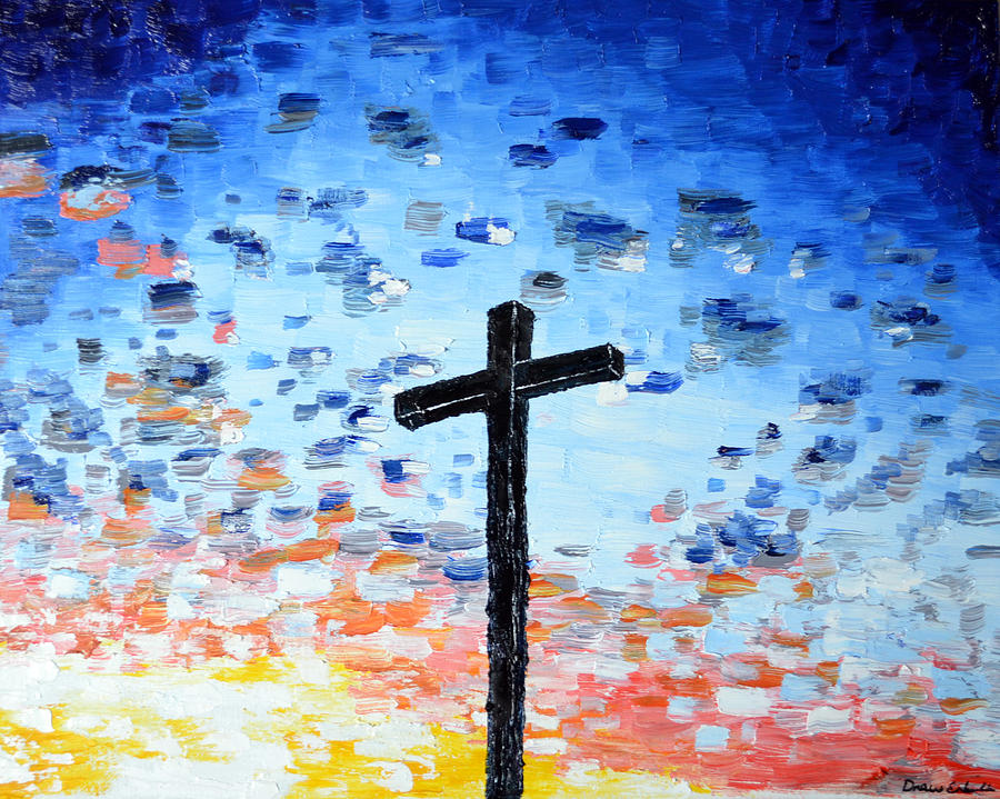 Crucifix at Sunrise Painting by Drew Enderlin - Fine Art America