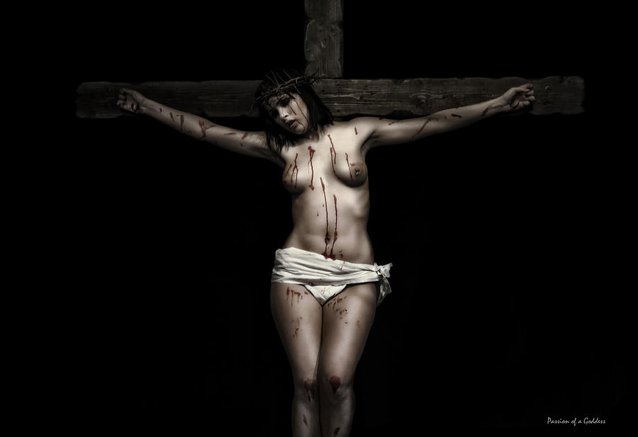 Female Crucifix I Dark Photograph by Ramon Martinez