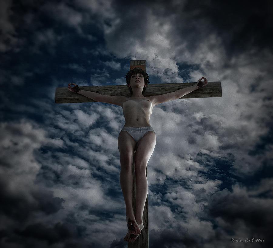 Crucifix Digital Art - Crucifix in the Night I by Ramon Martinez