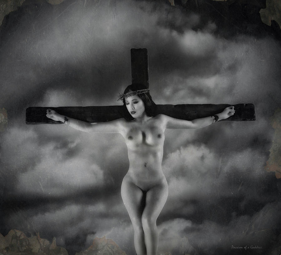 Crucifix Photograph - Crucifix in Vintage Effect by Ramon Martinez