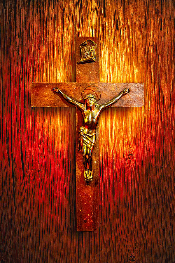 Crucifix on Wood Photograph by YoPedro