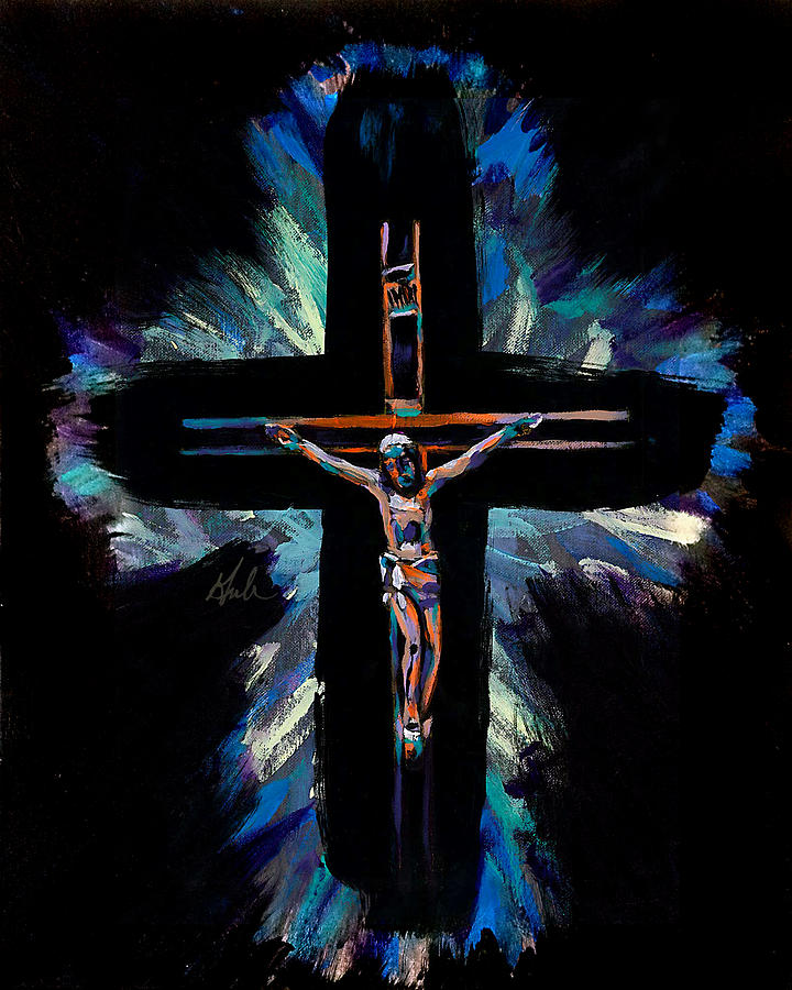 Jesus Christ Painting - Crucifix by Steve Gamba