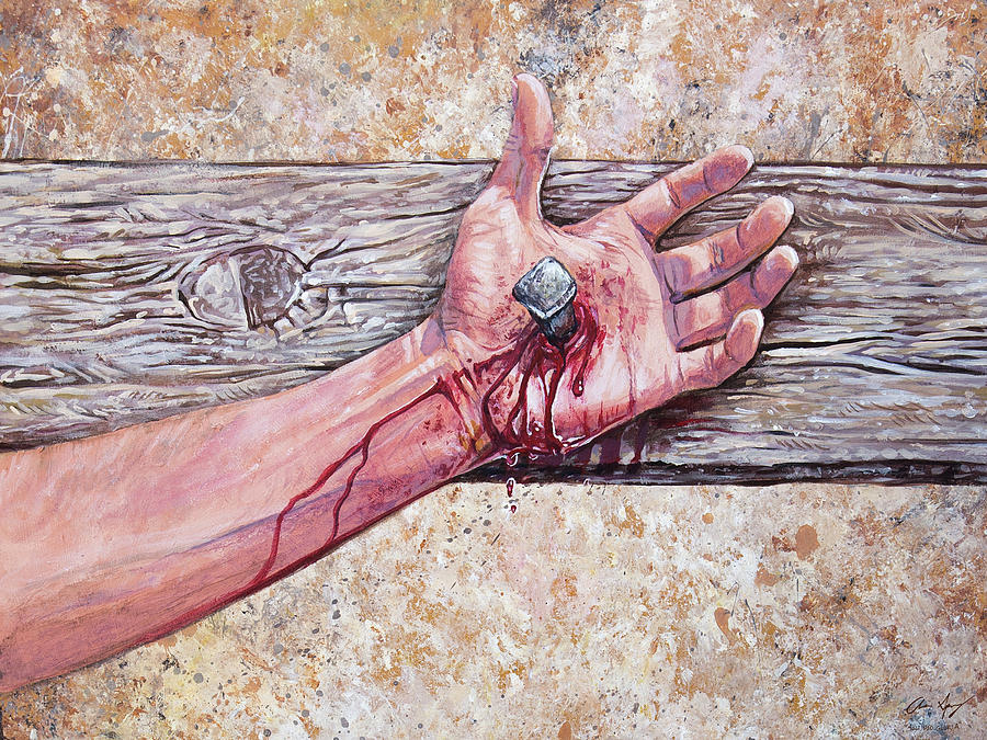 Crucifixion Painting by Aaron Spong