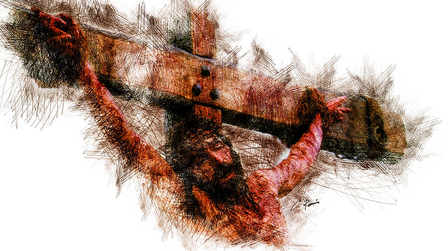 Crucifixion Digital Art by Charlie Roman