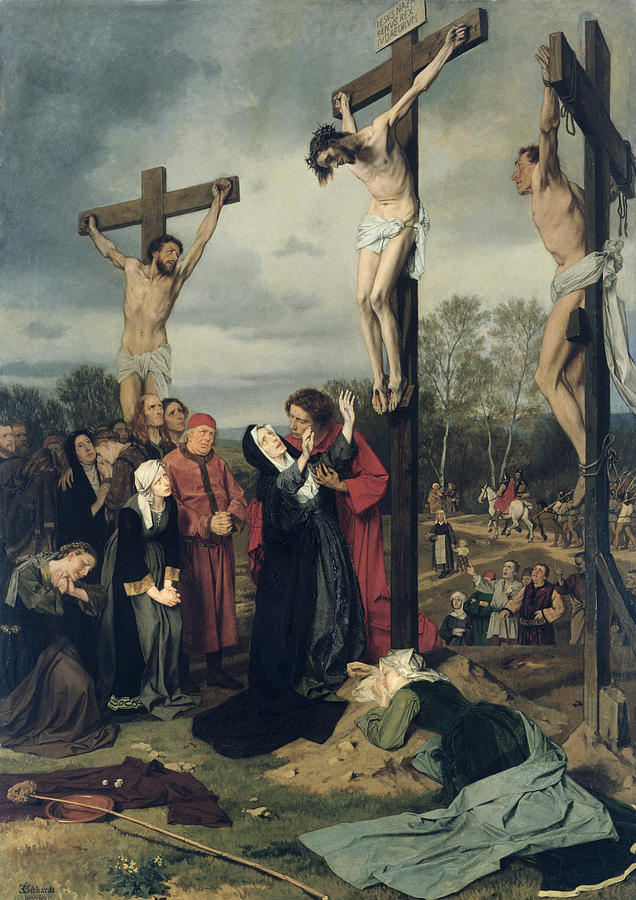 Crucifixion Painting - Crucifixion by Eduard Karl Franz von Gebhardt