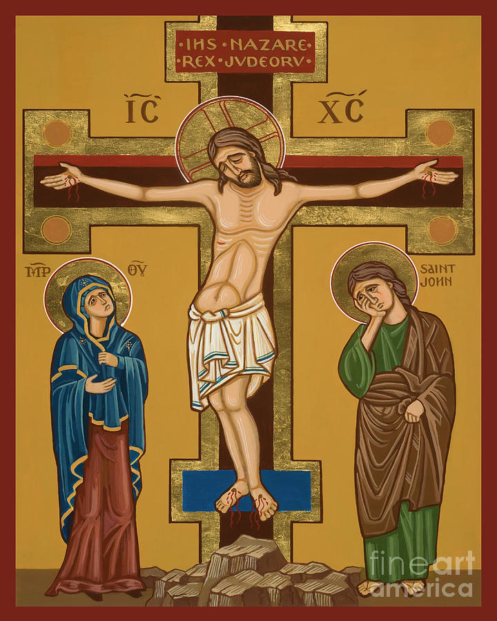 Crucifixion - JCFIX Painting by Joan Cole