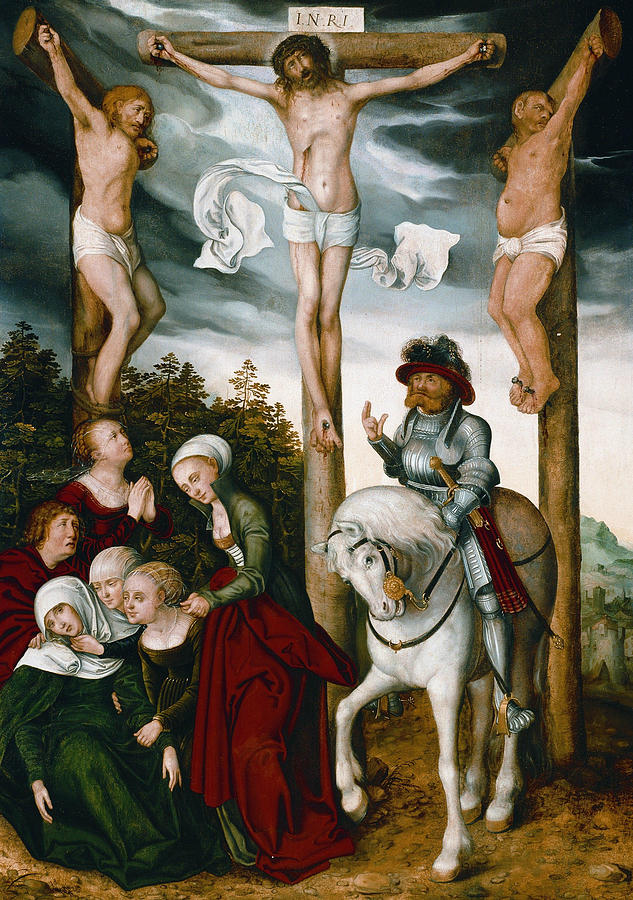Crucifixion of Christ Painting by Lucas Cranach the Elder