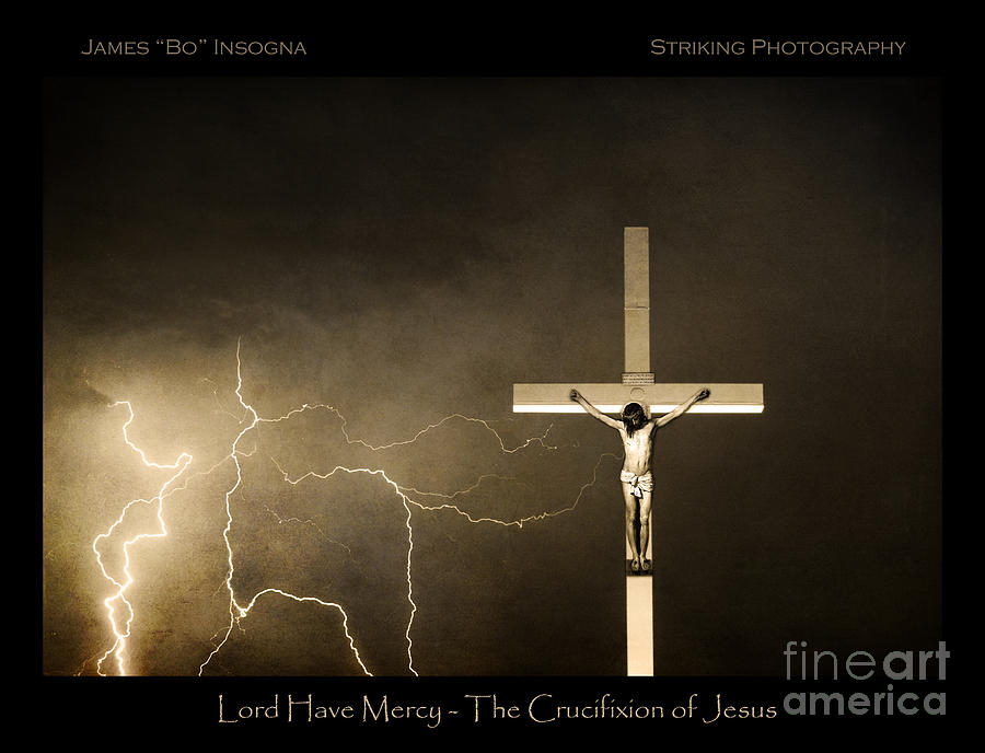 Crucifixion of Jesus - Sepia Poster Print Photograph by James BO Insogna