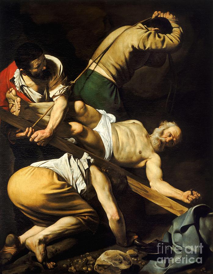 Caravaggio Painting - Crucifixion Of Saint Peter by Celestial Images
