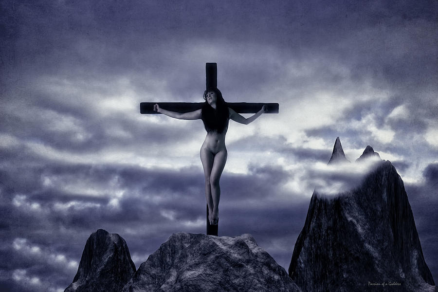 Jesus Christ Photograph - Crucifixion on the Mountain by Ramon Martinez