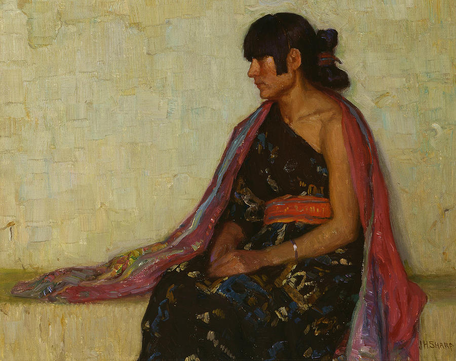Crucita - Old Hopi Dress Painting by Joseph Henry Sharp