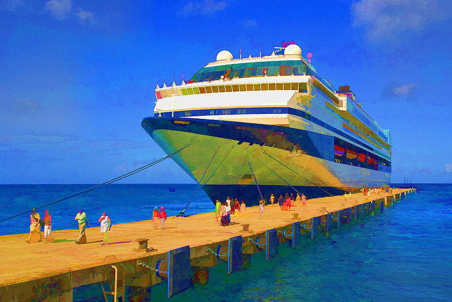 Cruise Ship Dock Photograph by Dennis Cox