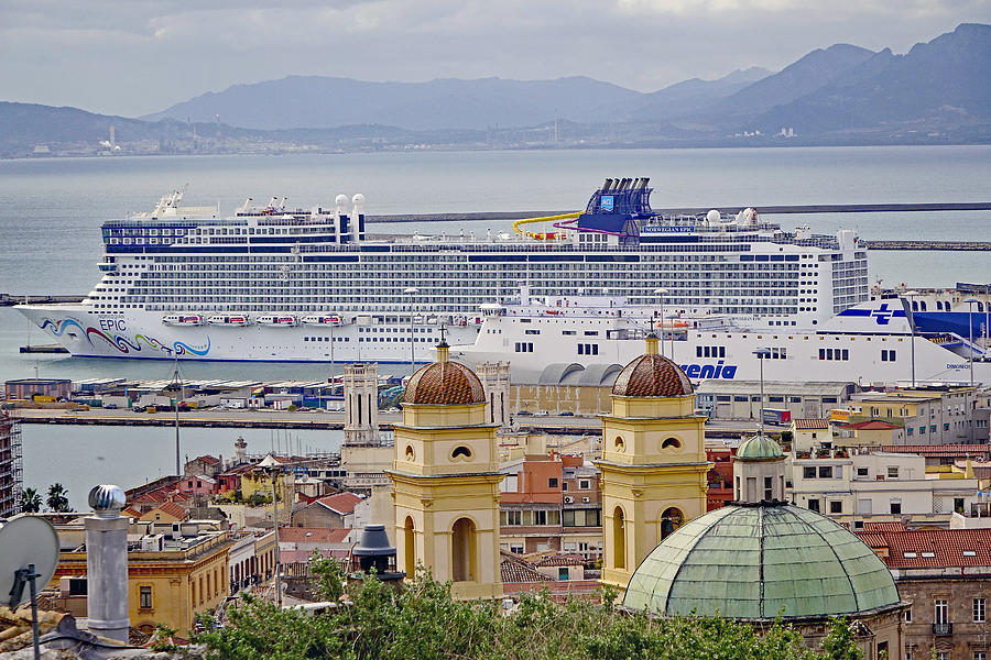 Cruise Ship Docked In Cagliari Sardinia Photograph by Rick Rosenshein