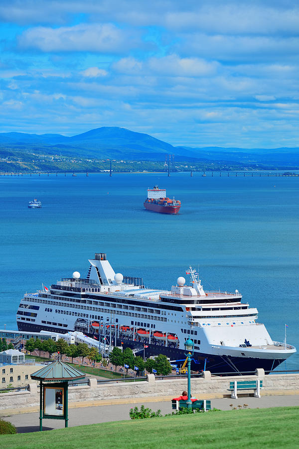 Cruise Ship in Quebec City Photograph by Songquan Deng
