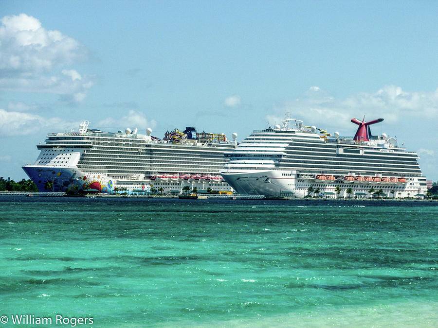 Cruise Ships in Nassau Bahamas Photograph by Bill Rogers