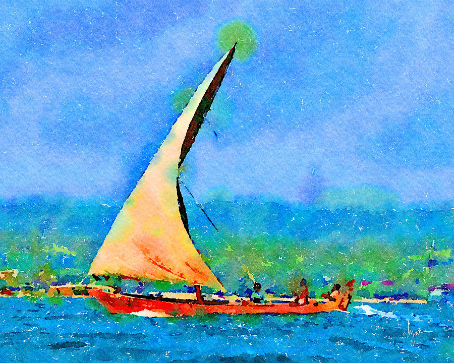 Boats Painting - Cruisin by Angela Treat Lyon