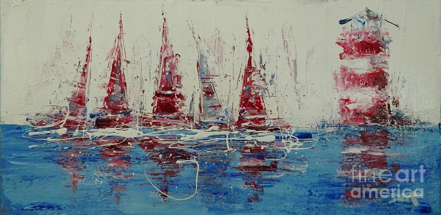 Cruisin Harbour Town Painting by Dan Campbell