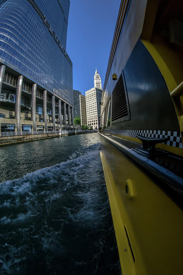 Cruising by Trump Tower and the Wrigely Building in Chicago Photograph by Sven Brogren