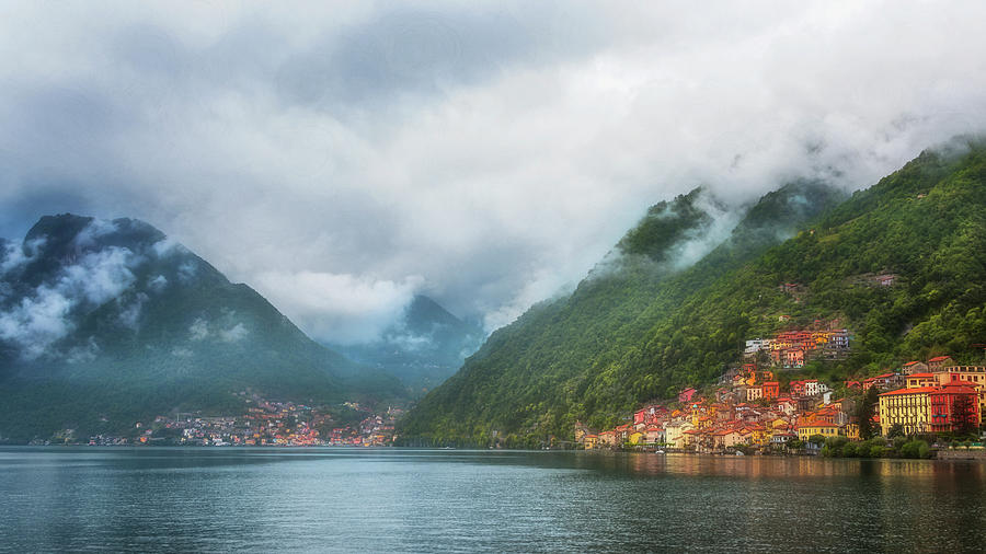 Mountain Photograph - Cruising Lake Como Italy by Joan Carroll