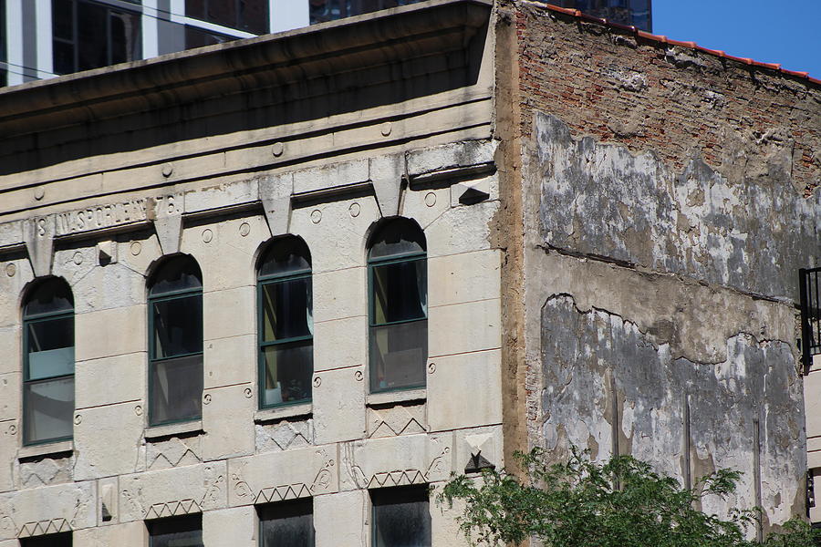 Crumbling Building Faced in Chicago Photograph by Colleen Cornelius