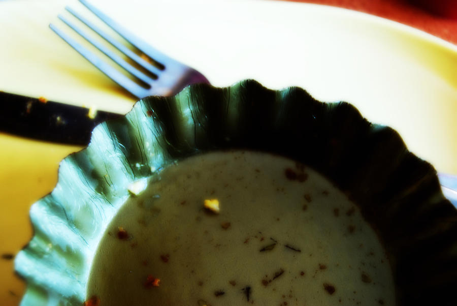 Fork Photograph - Crumbs by Paulette B Wright