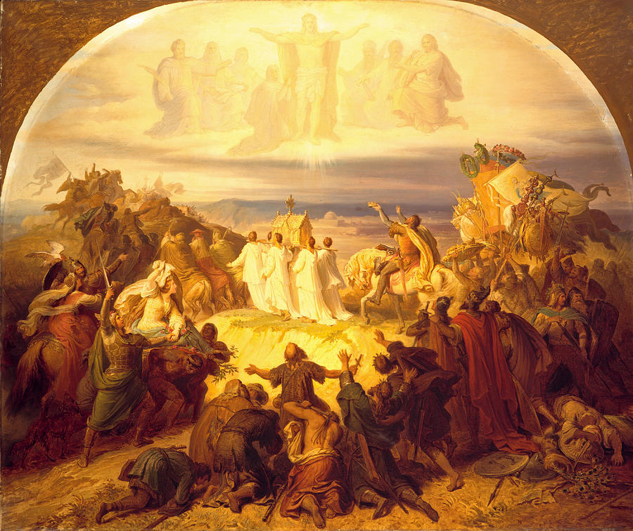 Crusaders before Jerusalem Painting by Wilhelm von Kaulbach