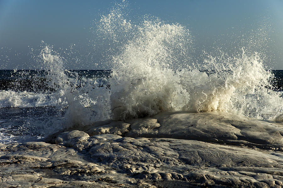 Crushing waves  Photograph by Mike Santis
