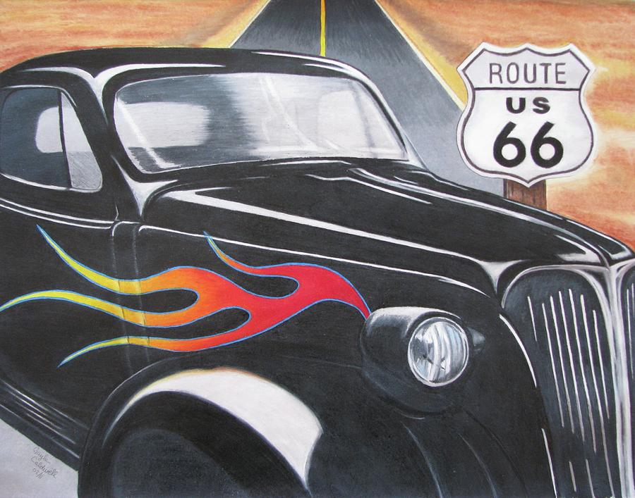 Route 66 Drawing - Cry Baby by Gayle Caldwell