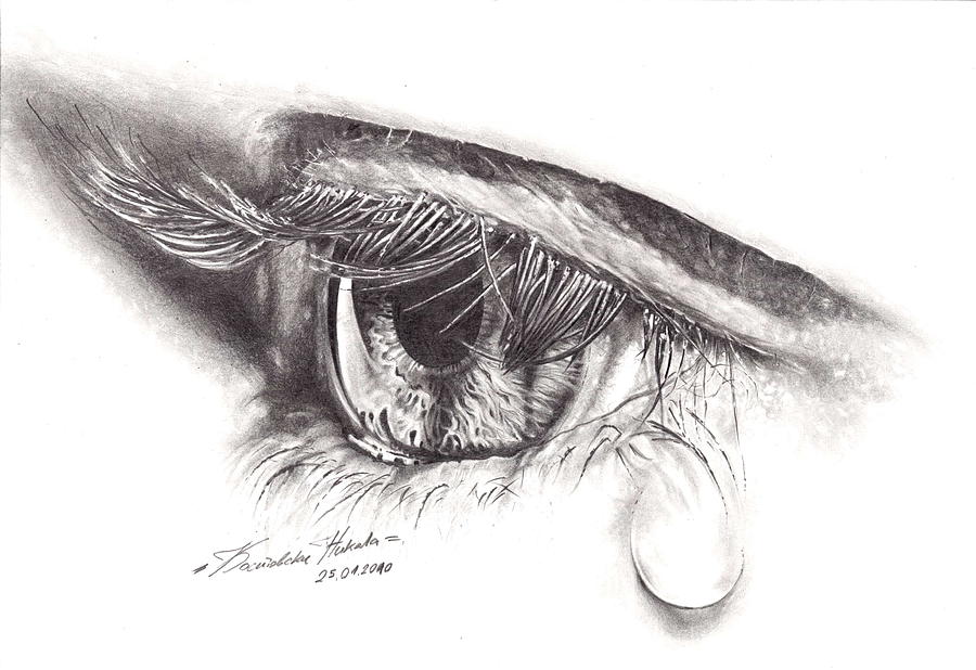 Drawing Eye Tears Stock Illustration 2217195263 | Shutterstock