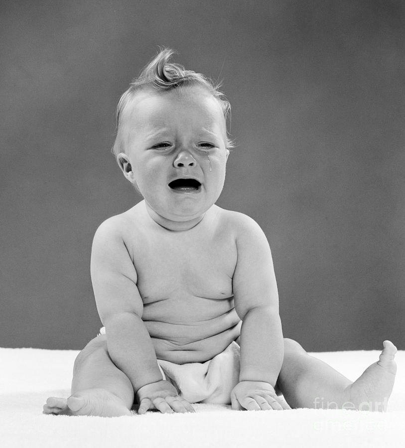 Crying Baby, C.1950s Photograph by H. Armstrong Roberts/ClassicStock