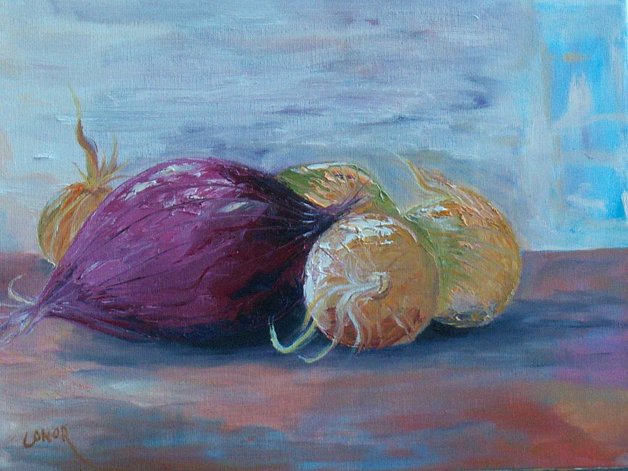 Onions Painting - Crying time by Conor Murphy