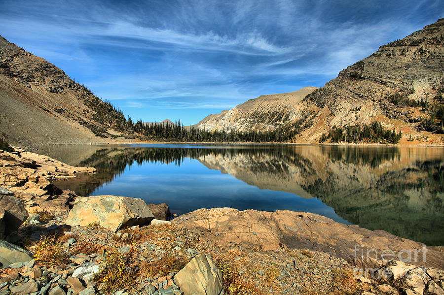 Landscape Photograph - Crypt Lake Blue And Gold by Adam Jewell