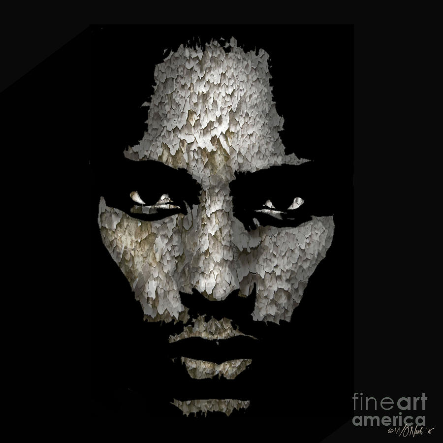 Portrait Digital Art - Cryptofacia 1 - Amiri by Walter Neal