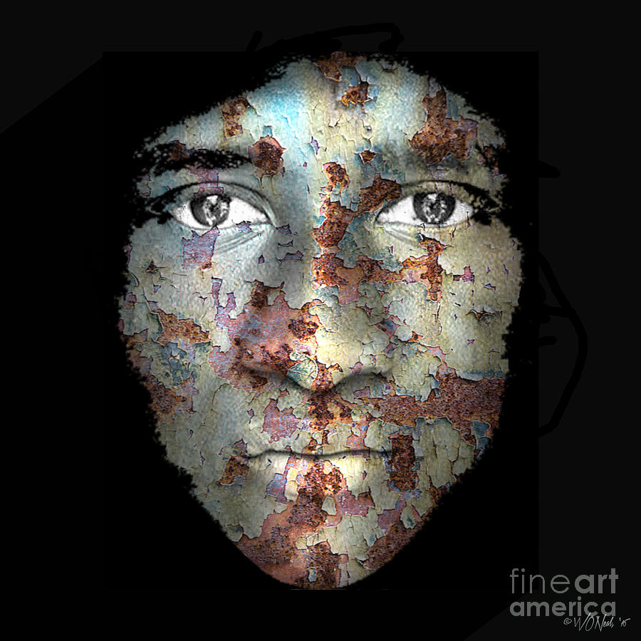 Portrait Digital Art - Cryptofacia 12 - Ahmad by Walter Neal