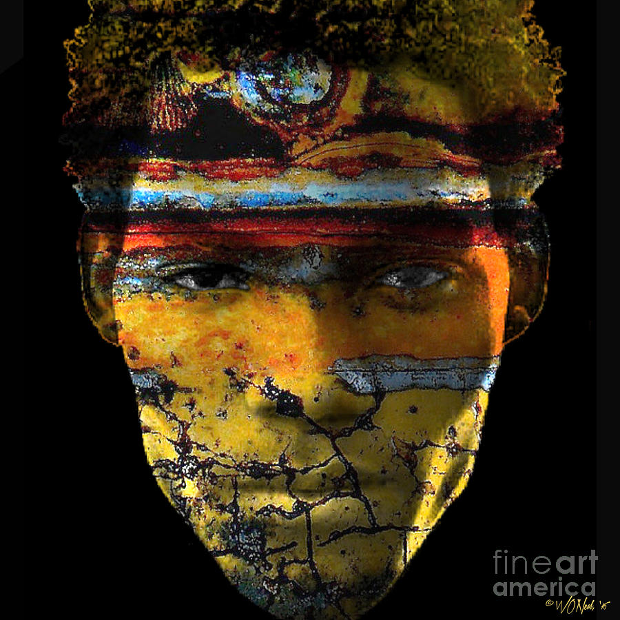 Portrait Digital Art - Cryptofacia 13 - Bomani by Walter Neal