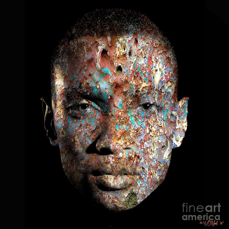 Portrait Digital Art - Cryptofacia 18 - Paul by Walter Neal