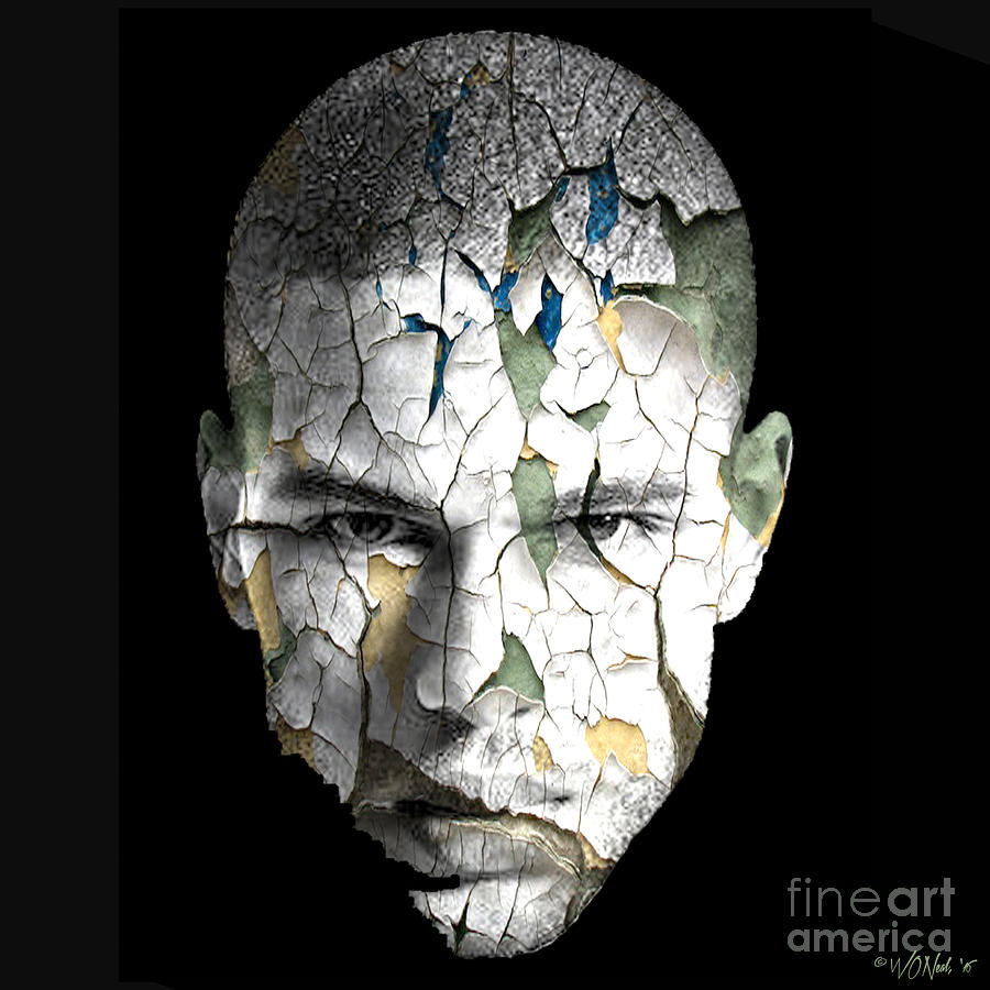 Portrait Digital Art - Cryptofacia 2 - Dionte by Walter Neal