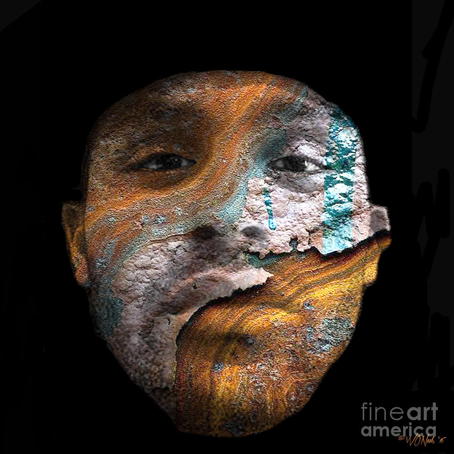 Portrait Digital Art - Cryptofacia 22 - Marcus by Walter Neal