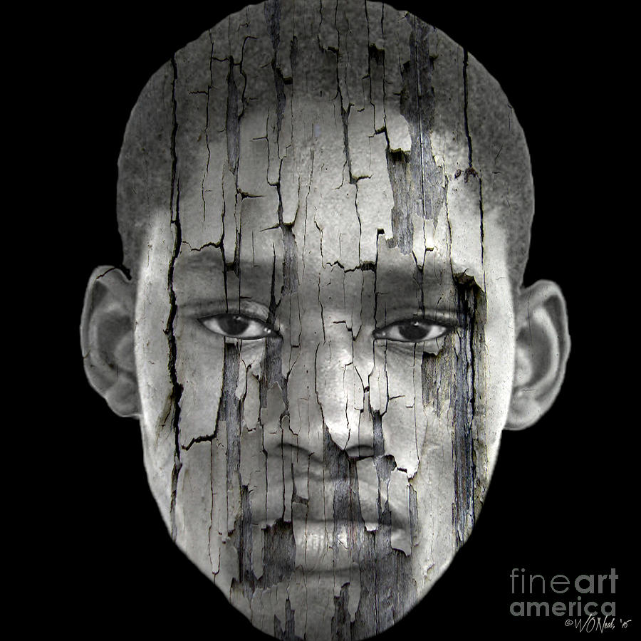 Portrait Digital Art - Cryptofacia 25 - Trevon by Walter Neal