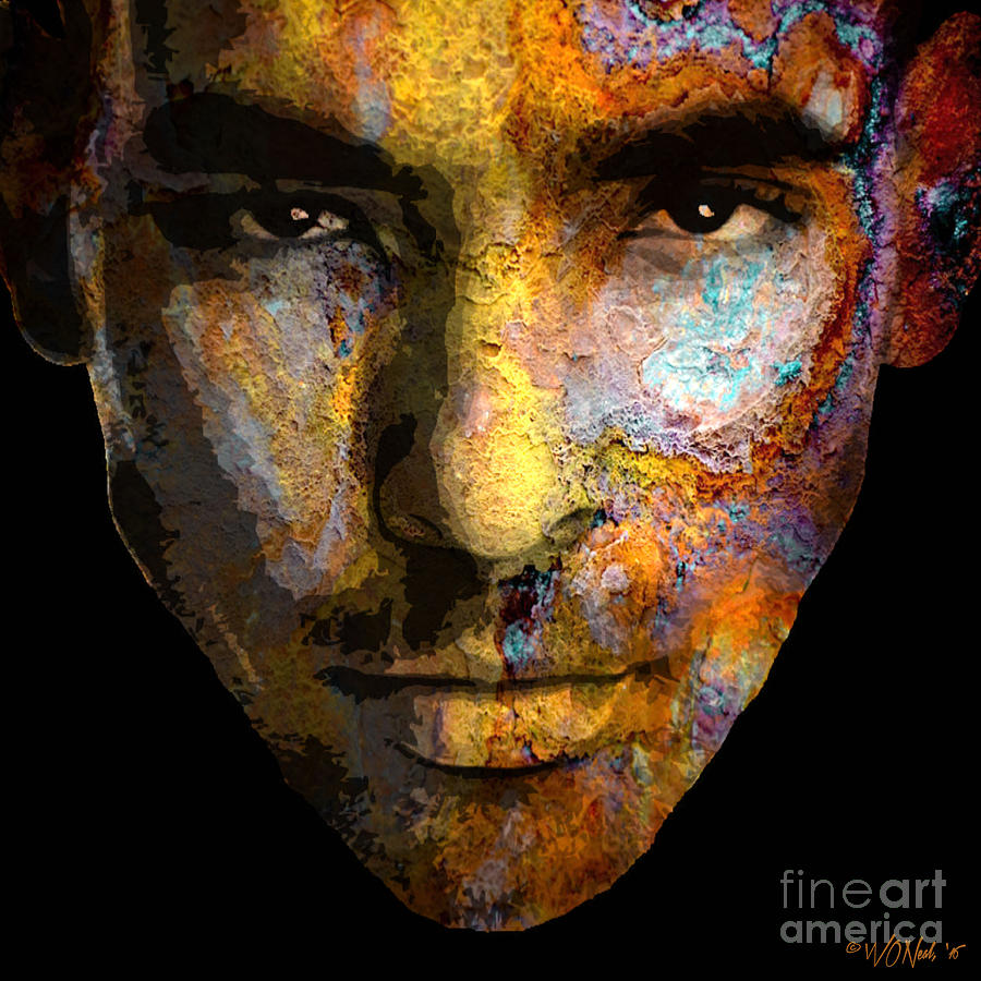 Portrait Digital Art - Cryptofacia 50 - Jason by Walter Neal