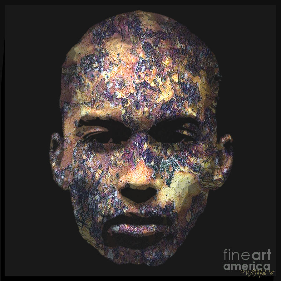 Portrait Digital Art - Cryptofacia 65 - Darrell by Walter Neal