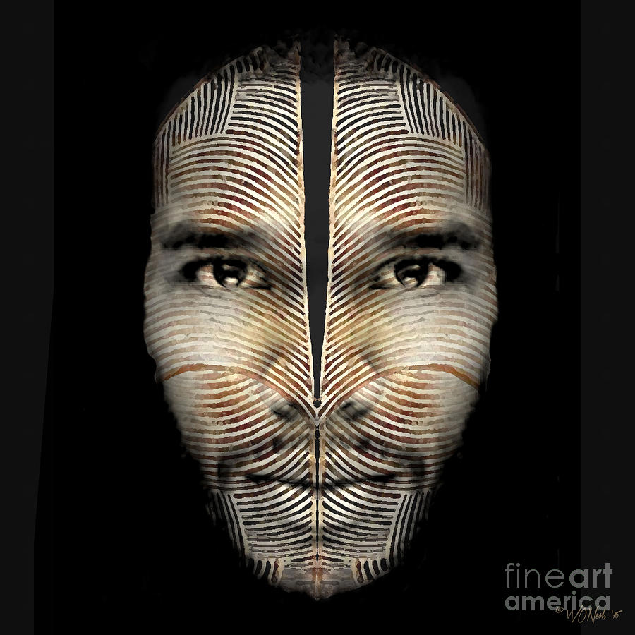 Faces Digital Art - Luba-Songye  by Walter Neal