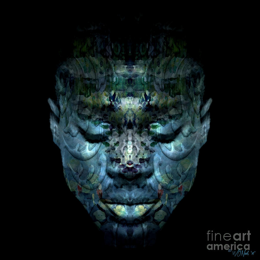 Portrait Digital Art - Cryptofacia 92 by Walter Neal
