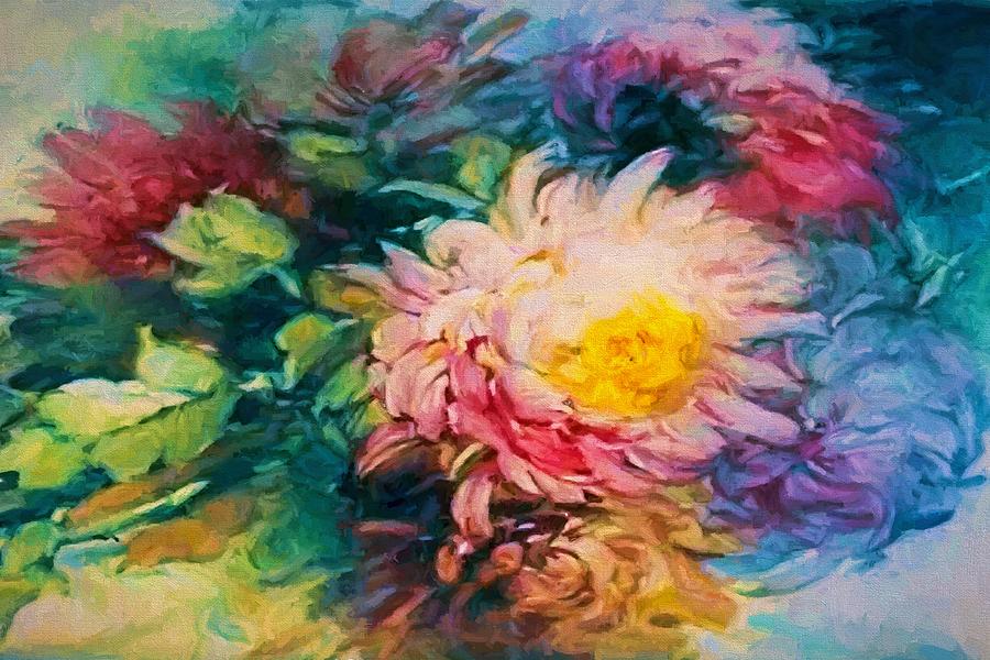 Chrysanthemums Digital Art by Charmaine Zoe