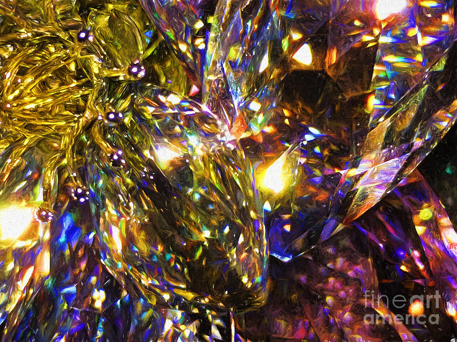 Up Movie Digital Art - Crystal Abstract by Kasia Bitner