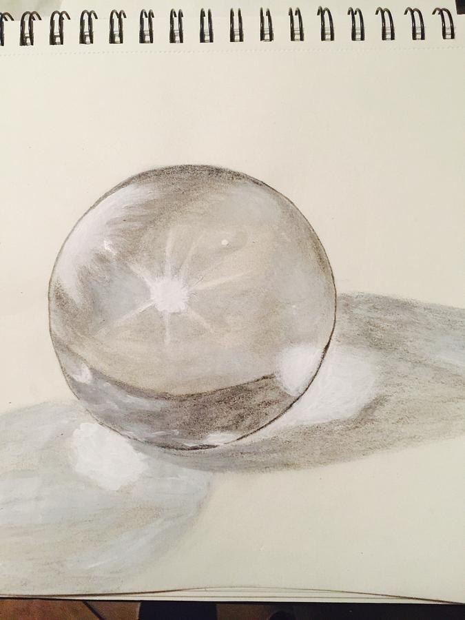 crystal ball pencil drawing