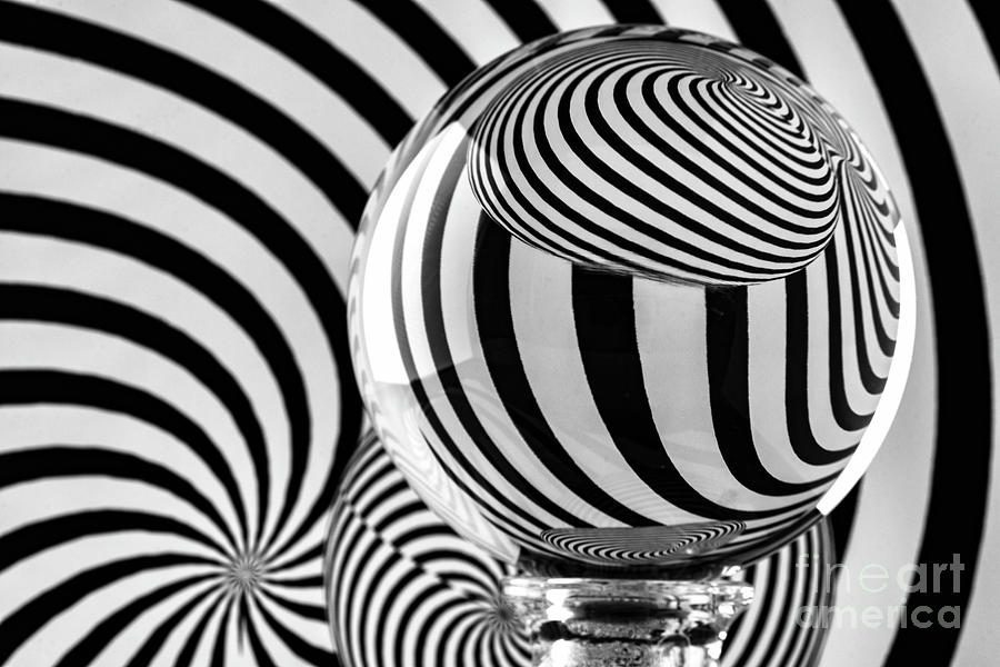 Abstract Photograph - Crystal Ball Op Art 12 by Steve Purnell